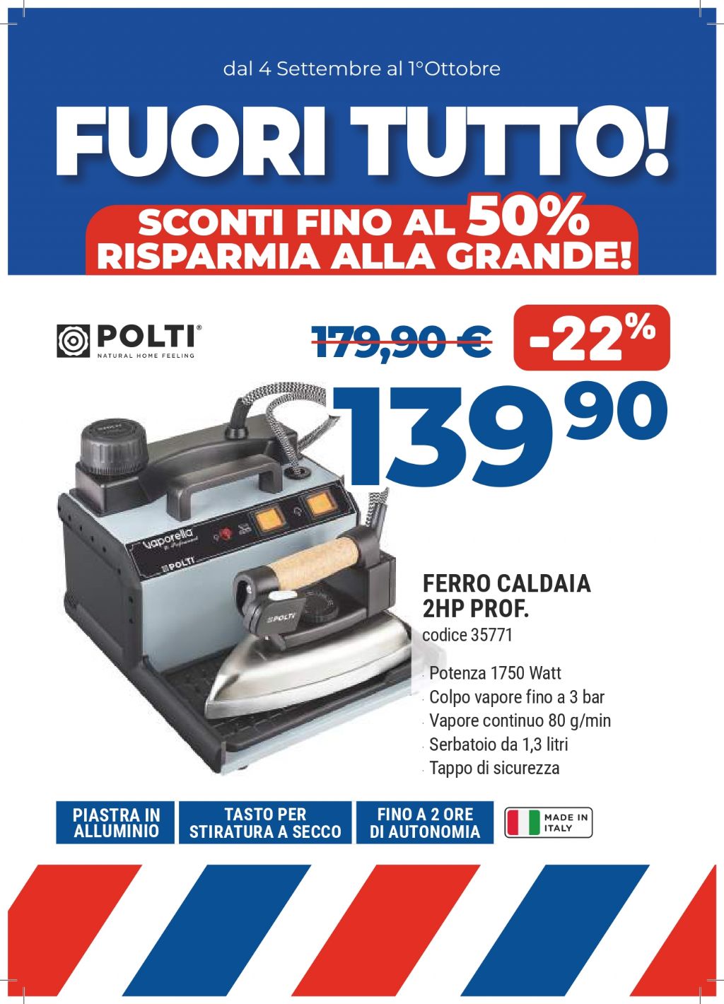 FERRO PROFESSIONALE POLTI 2HP